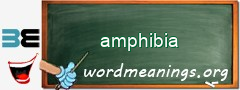 WordMeaning blackboard for amphibia